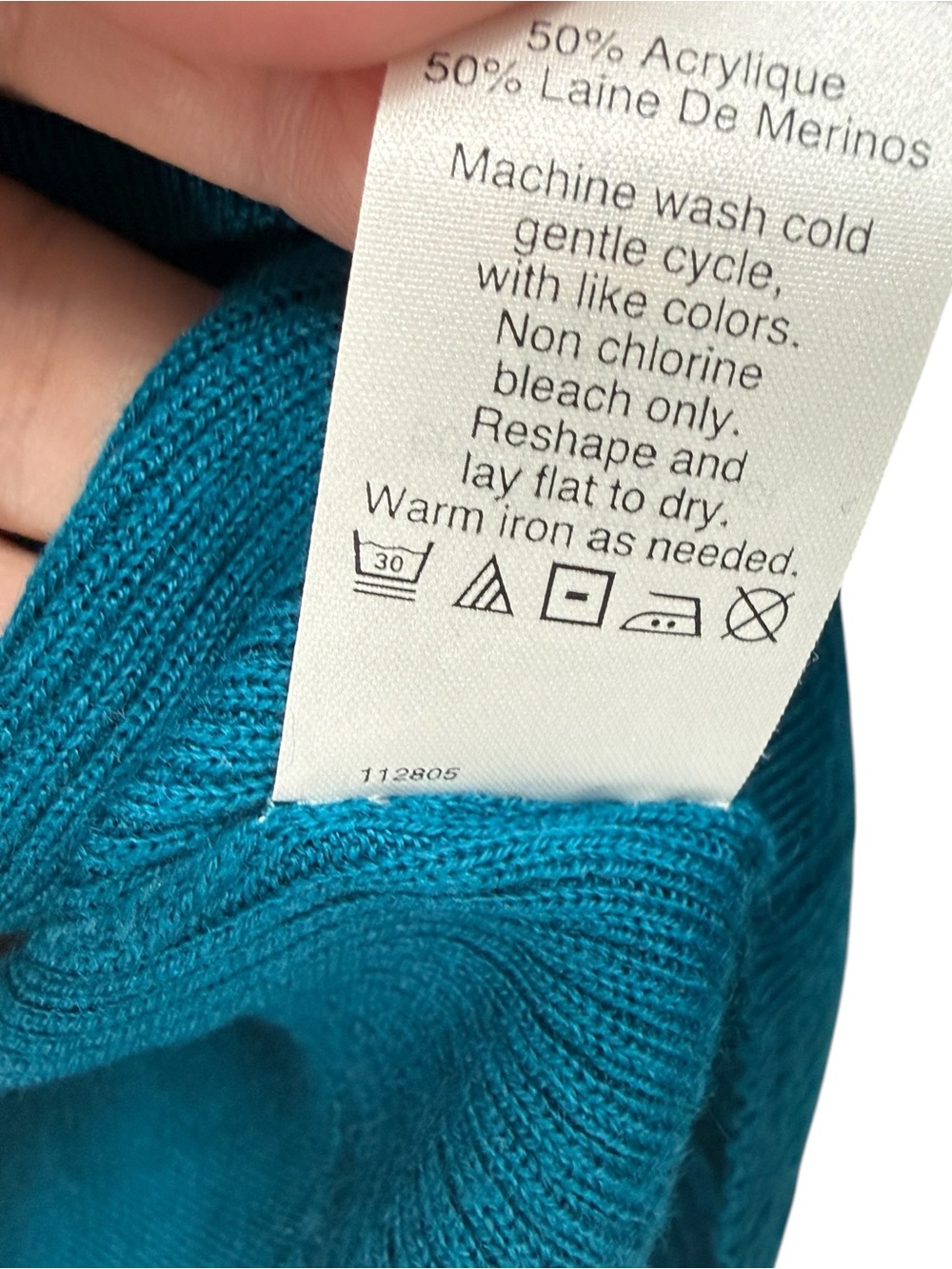 J Crew Peacock Blue Crewneck Lightweight Merino Wool Blend Sweater XS - Picture 7 of 13